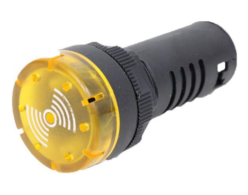 Sinalizador Sonoro 22mm Led Amarelo 24vca/cc