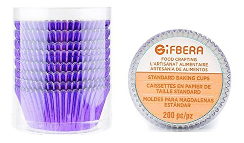 Gifbera Food Grade Standard Purple Foil Muffin Cupcake Liner