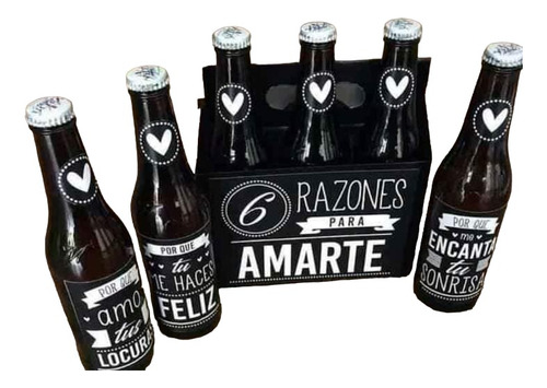 Kit Imprimible Etiqueta Caja Cervezas Porrones 6 Razones
