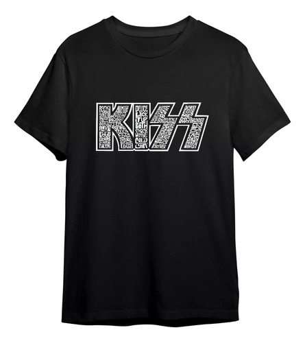 Remera Kiss - Logo Art Serigrafía Poliéster