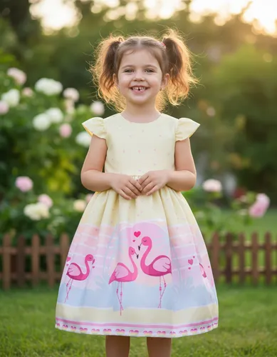 Vestido De Flamingo Infantil