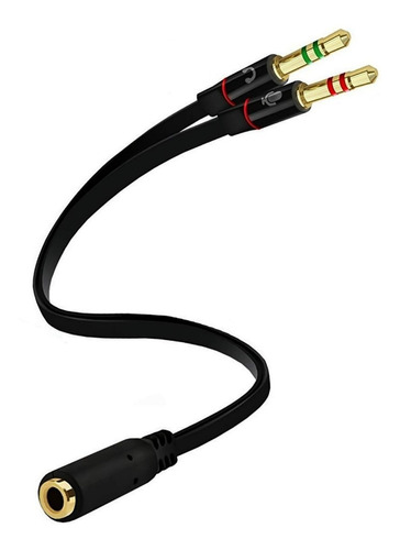Cable Divisor 1 A 2 Plug 3.5 Splitter Microfono Audifono