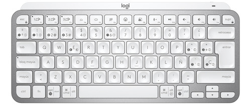 Logitech Mx Keys Mini, Teclado Avanzado Recargable, Gris Pál