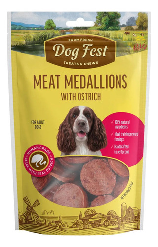 Snacks Dog Fest Medallones Avestruz 90gr