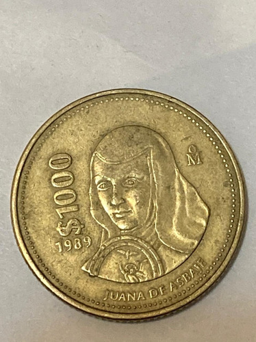 Moneda Mexico 1000 Pesos 1989 Juana De Asbaje(x118.