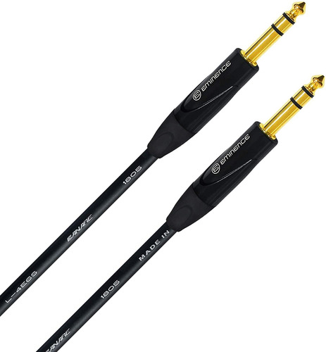 Cable De Conexion De Audio 1/4  Trs Macho A Macho | 45 Cm