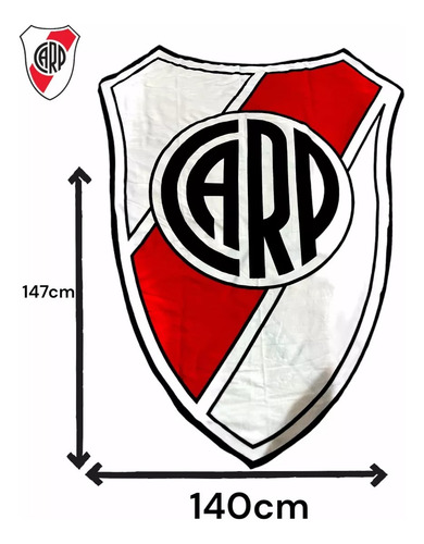 Toallón Boca Juniors Escudo Oficial Y Calidad Superior Rojo Y Negro River Plate