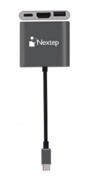 Hub Nextep Ne-446e Usb-c 3 En 1 Usb-c, Usb 3.0, Hdmi 4k