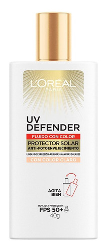 Protector Solar Loreal Uv Defender Tono Claro Fps50 40 G