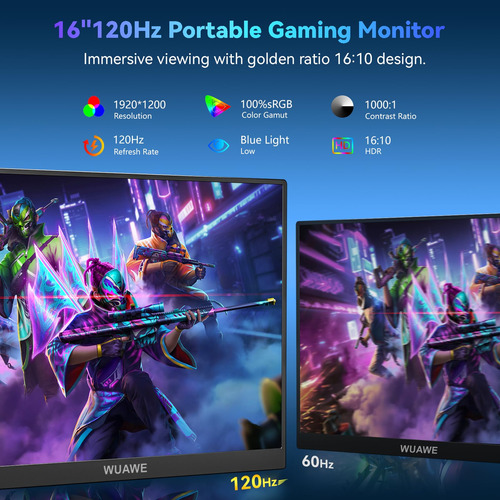 Monitor Portátil 16 1200p 120hz Hdr Freesync Mmg