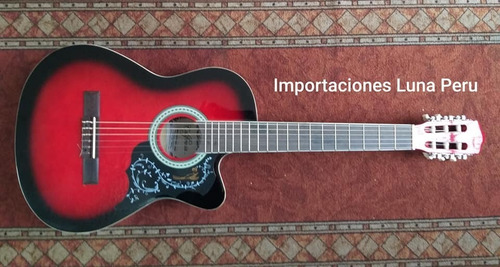 Guitarra Acustica Color Roja - Importaciones Luna Peru