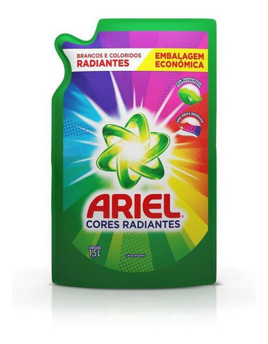 Kit 3 Refis Sabão Líquido Ariel Cores Radiantes 1,5l
