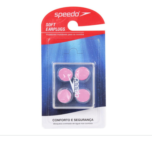 Protetor Ouvido Auricular Natação, Ruídos , Speedo Soft A Cor Rosa-claro