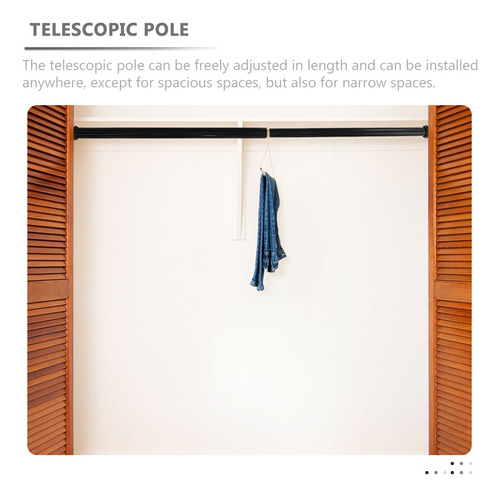 Trilho De Roupas Extensível Com Haste De Cortina Telescópica