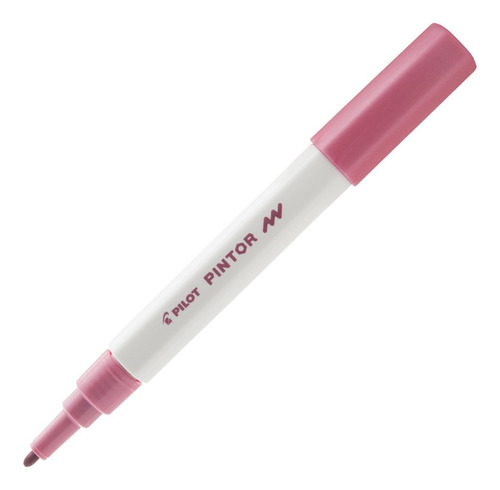 Caneta Marcador Pilot Pintor 1.0 Ponta Fina Rosa Metalico