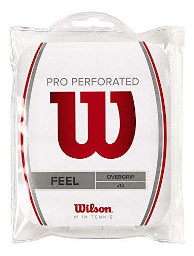 Wilson Pro Overgrip Perforado 12 Pack - Blanco - Tenis - Ba