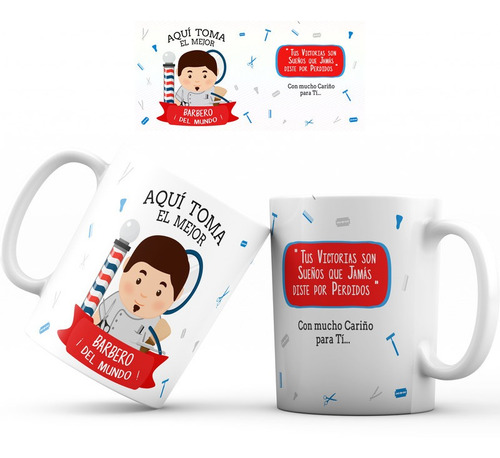 Mug/pocillo Aquí Toma  Barbero Regalo Prefesión Taza