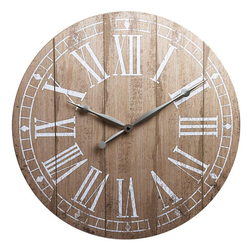 Patton Wall Decor Reloj De Pared Rustico De Madera Natural S