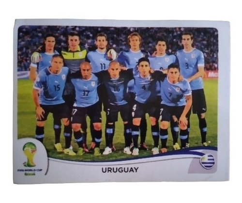 Una Figurita De Equipo Uruguay, De Album Mundial Brasil 2014
