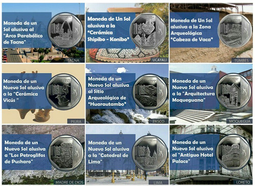 Monedas Riquezas Y Orgullo Y Recursos Naturales Del Perú