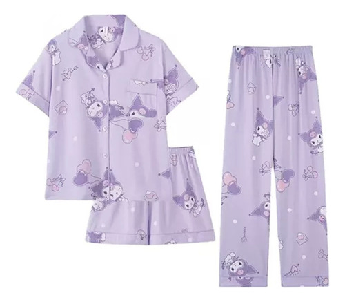 Pijama My Melody Cinnamoroll Kuromi Conjunto 3 Piezas Kawaii