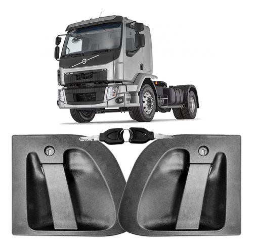Par Maçaneta Externa Porta Compatível Com Volvo Vm