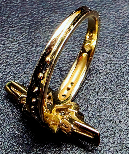 Anel H. Stern De Ouro 18k Com Brilhantes . Amarelo 18