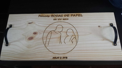 Imagen 5 de 6 de Tablón 30x60cm Asado O Picada Grabado Láser Personalizadas