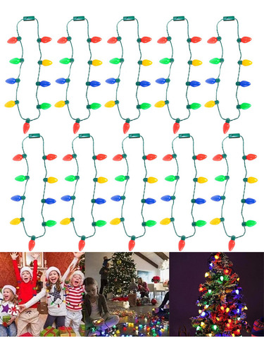 Aplicable A Juego De 10 Piezas De Adornos Navideños, Collar