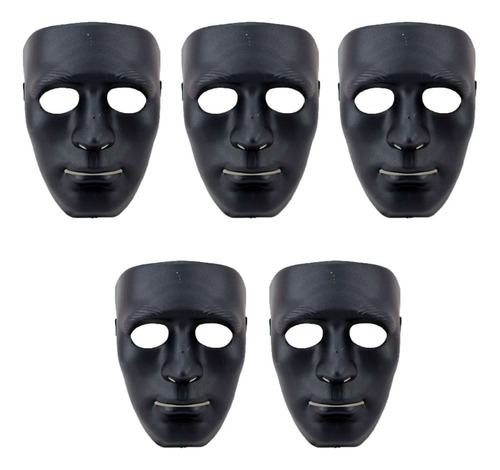 Mascara Negra X 5 Teatro Sin Expresión Purga Halloween Mimo