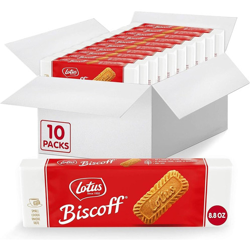 Kit Com 10pc Biscoito Belga Lotus Biscoff 250g