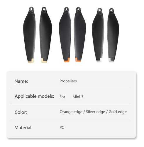 2 Pares 8 Pcs Drones Palas De Hélices Dji Mini 3 Accesorios
