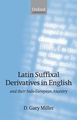 Libro Latin Suffixal Derivatives In English : And Their I...