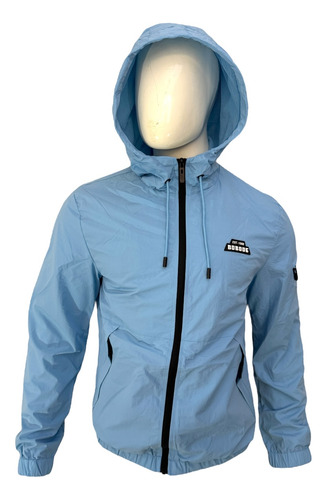 Chamarra Impermeable Hombre Ligera Gorro Desmontable Slim