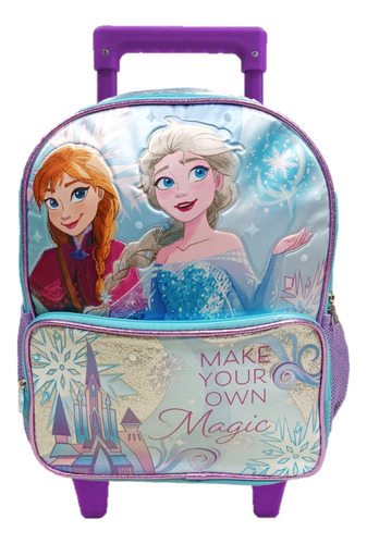 Mochila Frozen Primaria Con Carro Vs3824 Color Azul