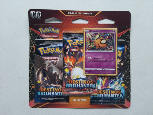 Imagem 2 de 2 de Carta Jogo Pokemon Blister Triplo Destinos Brilhantes Ee4.5