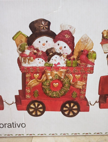 Tren En Cerámica Decoración Navideña Santini Italy Style (Usado)