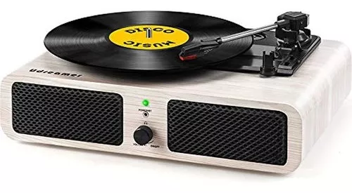 Tocadiscos vinilo inalámbrico portátil LP con altavoces fonógrafo