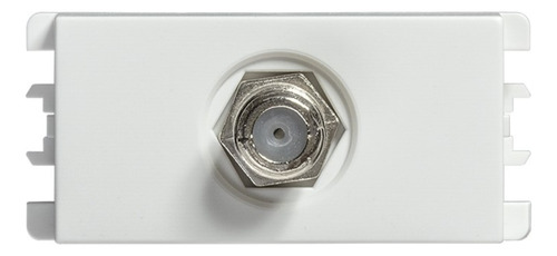 Placa 1 Módulo Rojo Coral + Toma Tv Coaxial Blanco Simon 26