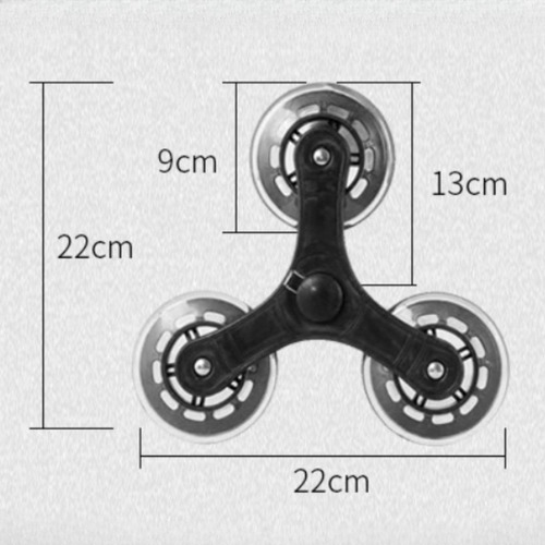 2 Piezas Trolley Triangle Wheels Anti Slip, Diámetro De La