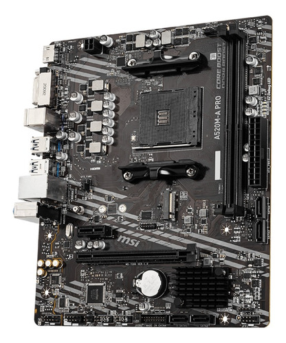 Placa Madre Msi A520m-a Pro Amd Socket Am4 M.2 Nvme Ddr4