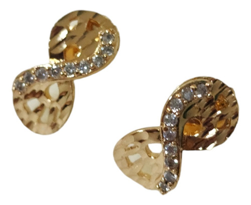 Aretes De Infinito De Oro Laminado In2