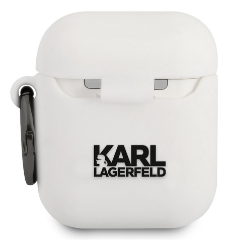 Funda Karl Lagerfeld Silicón Para AirPods 1/2 - Blanco Orig
