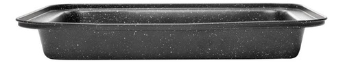 Assadeira Antiaderente Lyor De Aço Preta 37cm X 25cm X 5cm