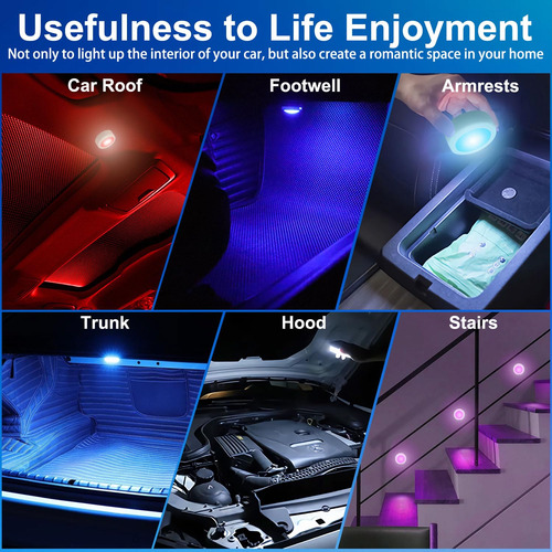 Luces Led Inalámbricas Para Automóvil Marca Sin Marca Modelo Tipo De Conector Varios Colores Color De La Luz