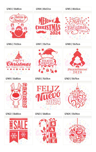 Vinilo Navidad Vidrieras Fiestas Fin Año Nuevo Reyes Sale Rebajas Ploteo