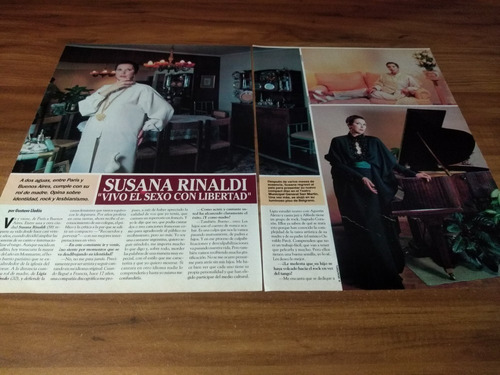 (z601) Susana Rinaldi * Clippings Revista 2 Pgs * 1994