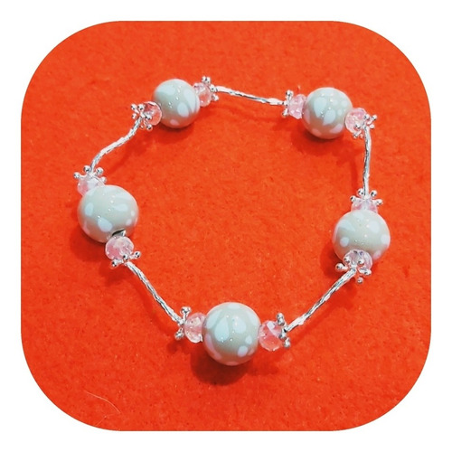 Imagen 6 de 6 de Pulsera De Talavera Poblana Con Piedras Varios Diseños
