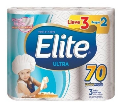 Elite Ultra Rollo De Cocina 3x2 - 210 Paños