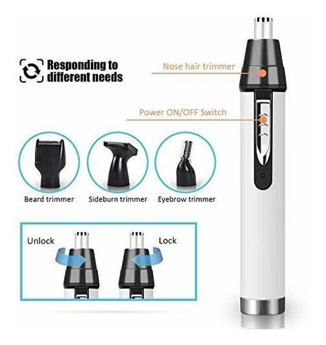 Cortador De Pelo Para Nariz Recargable Para Usb Para Orejas